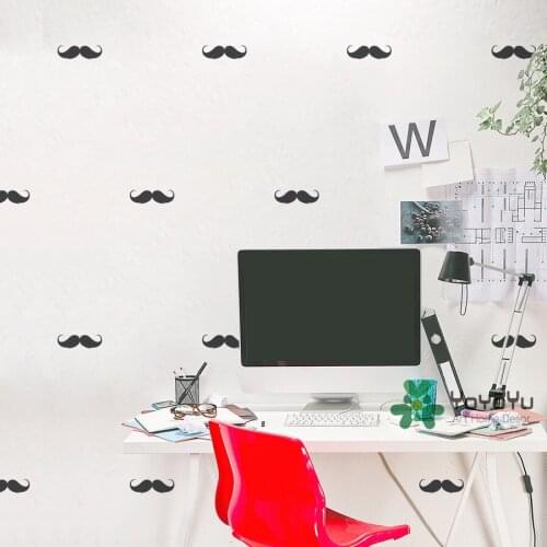 Little Moustache Art Wall Stickers Home Kids Bedroom Cute Decor Wall Murals Set Patterned Series Wall Mural Wall Sticker T-39