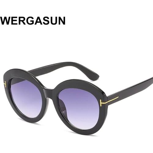 WERGASUN 2020 Fashion Sunglasses Women Vintage Frame Eyeglasses Mirror Classoc Oculos De Sol Feminino UV400