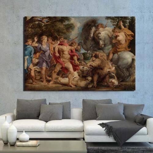 Peter Paul Rubens Boar HuntPete Wall Art Canvas Painting Posters Prints Modern Painting Wall Picture For Living Room Home Decor