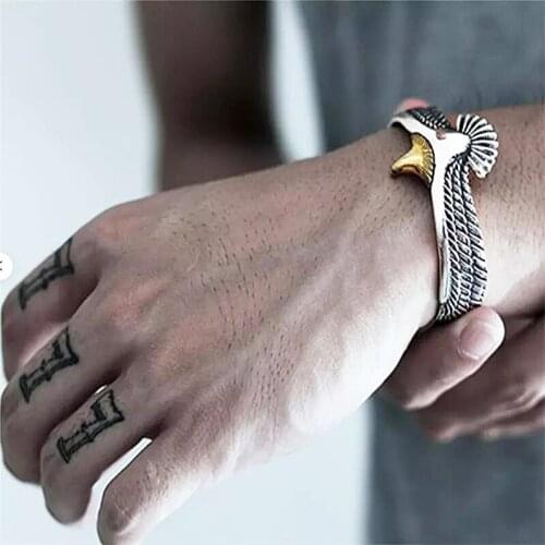 New Cuff Bracelet Adjustable Opening Tribal Animal Jewelry Eagle Wing Bracelet Jewelry