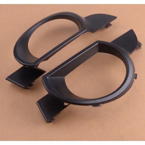 DWCX 1Pair Front Bumper Fog Light Lamp Grille Cover Trim 4L0807489 4L0807490 Fit For Audi Q7 2007 2008 2009