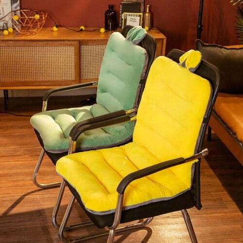 New Arrival Thicken Short Plush Soft Chair Pad Office Seat Cushion Backrest Waist Pillow Good Hand Feeling Floor Cushion