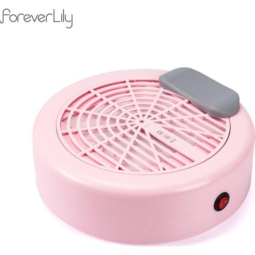 40W Nail Vacuum Cleaner Round Fan Vacuum Suction Nail Dust Collector With 1PCS Filter Manicure Machine Fan Nail Art Salon Tool
