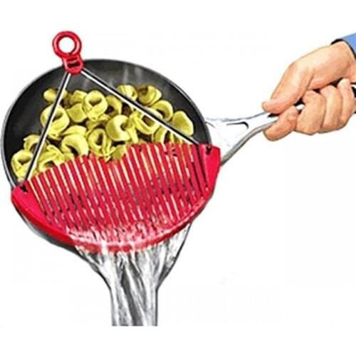 New Arrival Adjustable Pot Pan Bowl Strainer Fruits Vegetables Wash Strainers Water Oil Drain Net Kitchen Accessories