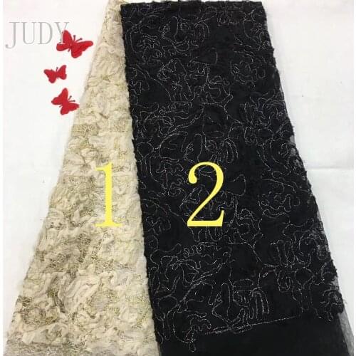 RFJJ227#Autumn winter wedding dress fabric 2 color net cloth embroidery thread for bridal wedding dress/sawing