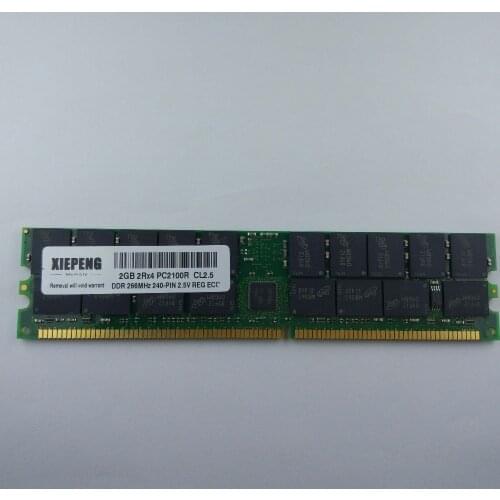 Server RAM 2GB DDR266MHz PC2100 ECC REG 2GB 2Rx4 PC2100R DDR 266 PC2100 ECC Registered Memory for Dell PowerEdge 1750 2600 2650