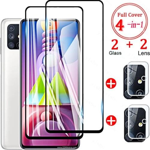 Protective Glass For Samsung Galaxy M51 Glass Screen Protector For Samsan M 51 51m camera lens Armor SM-M515F/DSN M515F 6.7"
