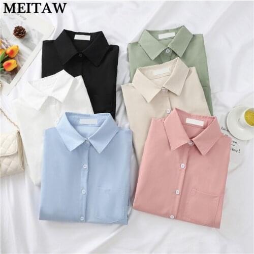 2021 Spring Autumn Women Blouses Ladies Plus Size Oversize Korean Tops Long Sleeve Shirts Officewear