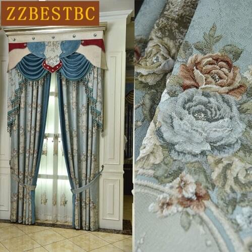 ZZBESTBC Pastoral high quality custom blackout cashmere curtains suitable for bedroom living room and kitchen curtains