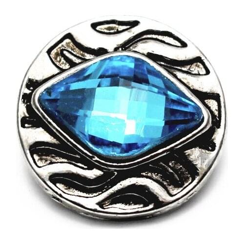 10pcs/lot Rhinestone Stone Crystal Round Snap Buttons for Women Fit 18mm/20mm DIY Snap Bracelet/Necklace Jewelry Making