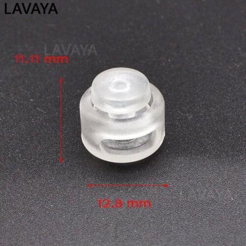 1000pcs/pack High quality Cord Lock Toggle Stopper Plastic Toggle Clip Cord Buckle Backpack accessories Clear White