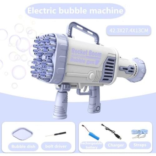 2021 Hot Electric Bubble Gun Gatlin Bubble Gun Machine Soap Bubbles For Children Magic Bubble For Bathroom Summer Outdoor Toys