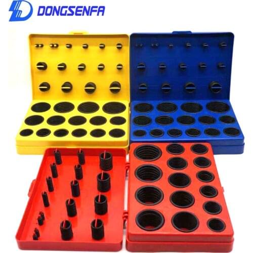 30 Size Nitrile O ring Seal Washer Black Rubber Ring Kit Seal Gasket Universal Rubber Red/Blue/Yellow Assortment Set Kit Box