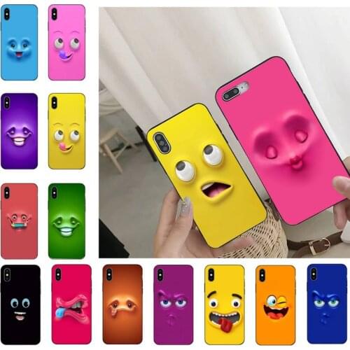 3D funny face Phone Case For iPhone 11 8 7 6 6S Plus 7 plus 8 plus X XS MAX 5 5S XR 12 11 Pro max se 2020 Funda Cover