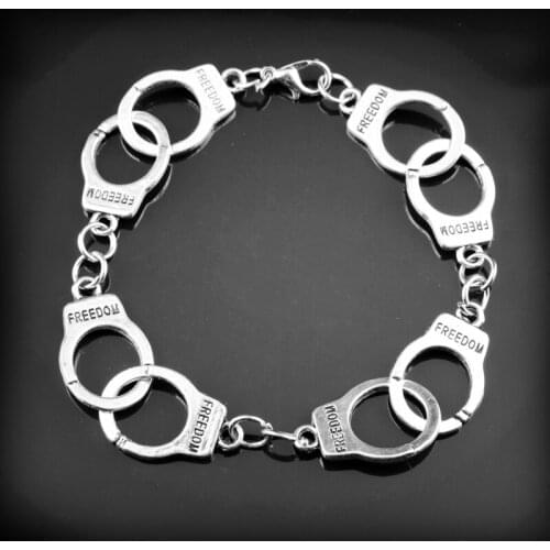 50 Fifty Shades of Grey Handcuffs Bracelets for Women Jewelry Bangles Wristbands Lover Couple Valentines Day Gift (DROP SHIP)