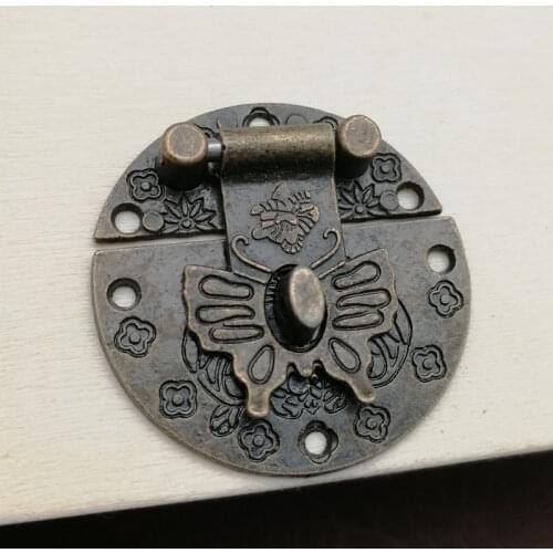 8x Wooden Jewellery Box Antique Brass Buckle Metal Box Hasp Latch Lock Decorative Hasp Antique Bronze Pattern Carved,39mmx39mm
