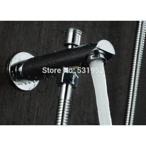 Free Shipping Wall Mounted Brass Bath & Shower Spout Concealed Shower Tub Filler Faucet Spout Filler With Switch
