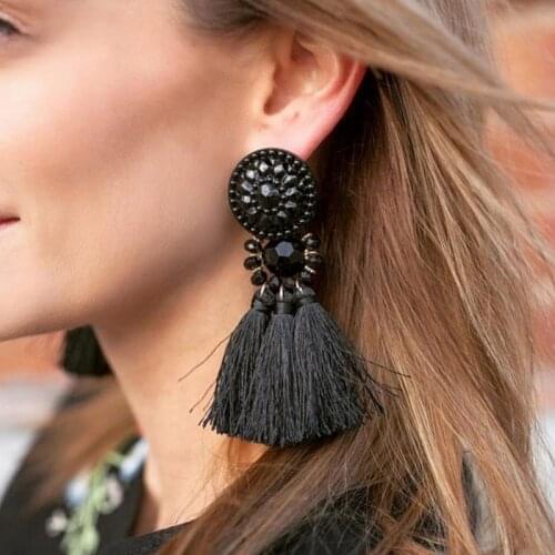 Bohemia Statement Tassel EarringsDrop Earrings for Women Wedding Long Fringed Earrings Jewelry Gift