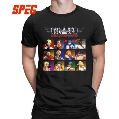 Garou Mark Of The Wolves Neo Geo T-Shirt Men Novelty Pure Cotton Tee Shirt Round Collar Short Sleeve T Shirt Printed Clothes