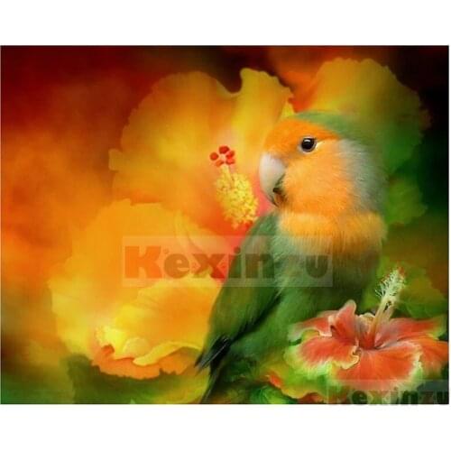 Kexinzu Full 5D DIY Square/Round Drill Diamond Painting "parrot Animal" 3d Diamond Embroidery Cross Stitch Decor Gift K505