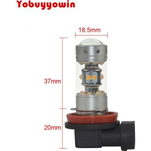 2Pcs White 140W 28 Chips H11 LED Car Fog Driving Light DRL Running white projector Bulbs for Toyota Aurion 2008+low beam