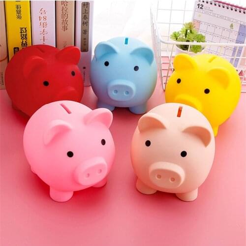 Cute Small Piggy Money Boxes Kids Toys Bank Pig Coin Storage Boxes Home Decoration Money Saving Box Children Bedroom Ornaments