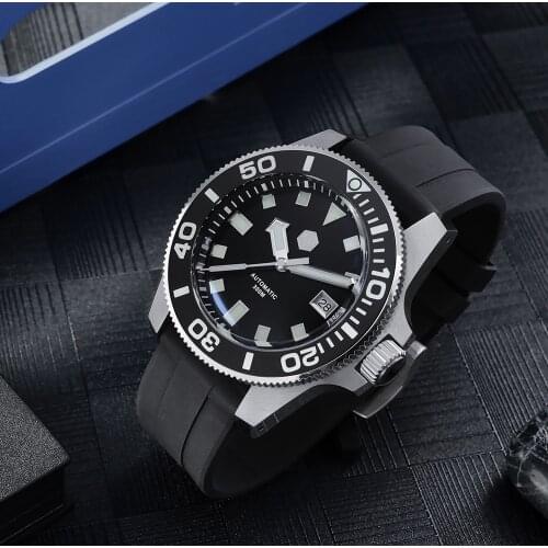 San Martin Diver NH35 Sapphire Crystal Men Automatic Mechanical Watches 120 Clicks Ceramic Bezel 30Bar BGW9 Luminous Date Window