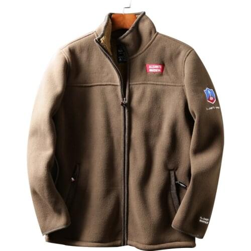 2021 Mens Autumn And Winter Velvet Thickened Outdoor Warm Shaker Velvet Soft Shell Cotton Coat Cashmere Coats