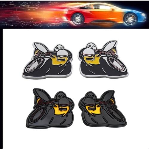 2pcs 3D Super Bee Hood Fender trunk Rear Bonnet Emblem Badge Sticker for 6.4L Caravan Challenger SRT Caliber Charger Durango Ram