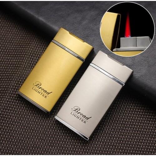 2021 NEW Funny jet Turbo torch red flame Butane inflatable gas Cigarette lighter Portable Windproof Metal Smoking igniter Gift
