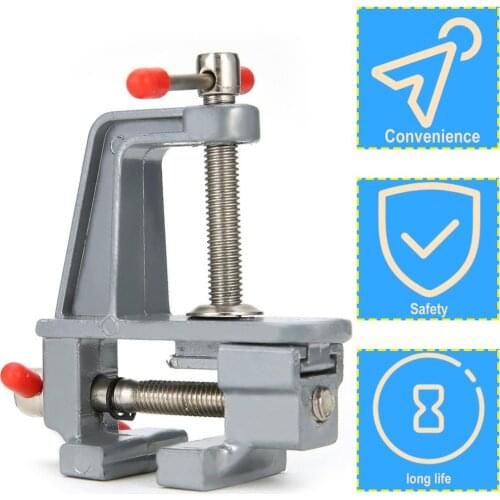New Portable Aluminum Alloy Table Vise Metal Clamp Locksmith Clip Parts Screw Bench for DIY Craft mould Fixed Repair Tool Vise
