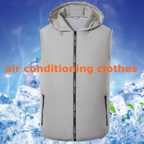 Cooling Vest For Men 5V USB Powered Air Conditioned Coat Summer Cooling Sleeveless Clothing UV Resistant Sun Protection Clothing