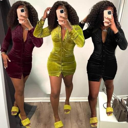 Fall Clothes Elastic Single-breasted Sexy Bodycon Dress Evening Dresses for Women Club Outfits Streetwear Y2k Wholesale Items