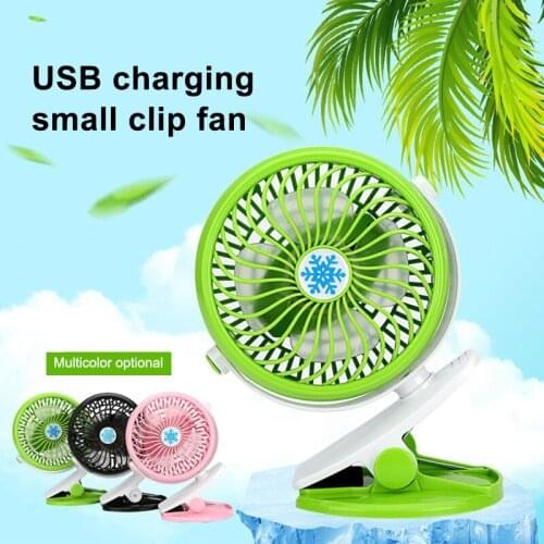 Portable Cooling Fan Mini USB Fan 360 Degree All-round Rotation Rechargeable Air Fan Desktop Clip Fan for Office Home FP