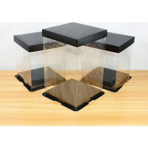 Transparent Empty Gift Box Teddy Bear Rose Box Artificial Flowers Box Wedding Birthday Valentines Day Gift Packaging Supplies