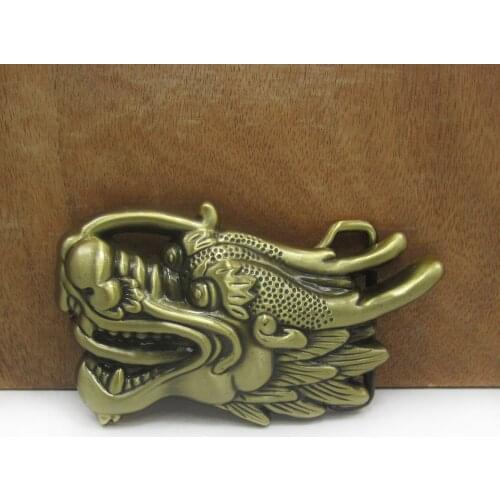 Buckle Club wholesale retro zinc alloy dragon head belt buckle cowboy jeans belt buckle FP-02764-1 with 4cm width loop