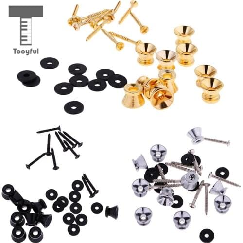 Tooyful 30Pcs / Set Eectric Guitar Bass Strap Lock End Pins Straplock Ukulele Button