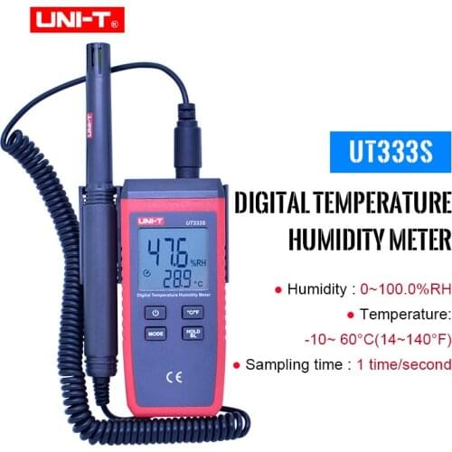 UNI-T UT333S Mini Temperature Humidity Meter Outdoor Hygrometer Overload Indication Unit Conversion LCD Backlight Hygromet