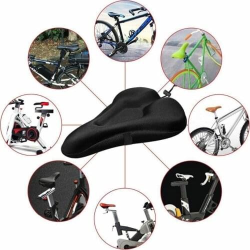 Bicycle Saddle Seat CoverMountain Bike Cycling Thickened Extra Comfort Ultra Soft Silicone 3D Gel Pad Cushion CoverParts