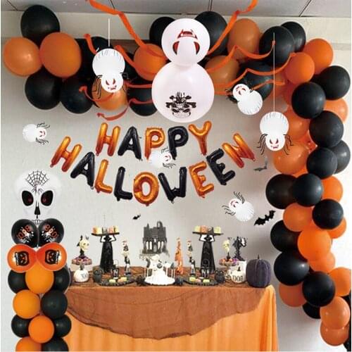 Halloween Party Balloon Cute Spider Haunted House Balloon 2 Color Styles Kids Favor Happy Halloween Party Decor For Home 2021