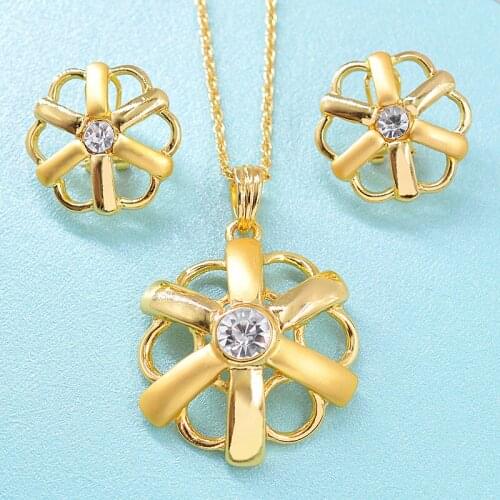 ZEA Dear Jewelry Big Jewelry Findings Flower Jewelry Set For Women Earrings Necklace Pendant Round Jewelry For Party Anniversary