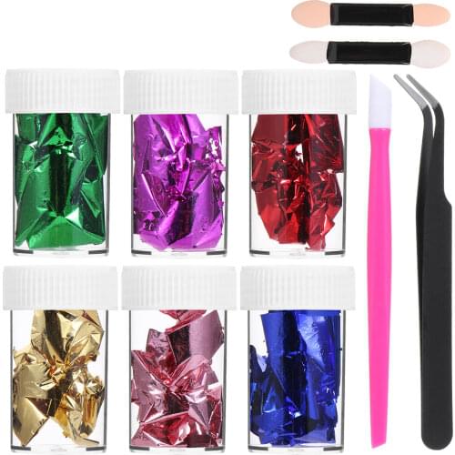 1 Set Shiny Foil Paper Irregular Aluminum Flake Resin Epoxy Mold Art Decoration Fillings Materials Gilding Jewelry Making Tool