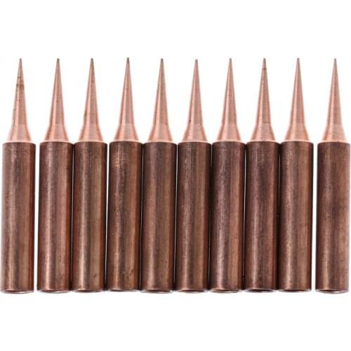 10 Pcs Copper Solder Screwdriver Iron Tips Soldering Welding Head 900M-T-I Lead Free