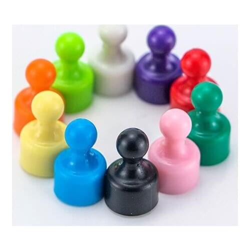 10pcs mixed color magnetic button pin dia12mm/dia19mm/dia29mm office magnetic pin button Magnetic materials Education toys