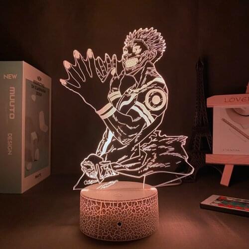 Acrylic Led Night Light Anime Ryomen Sukuna Light Jujutsu Kaisen Led Night Light Jujutsu Kaisen Nightlight Ryomen Sukuna Lamp