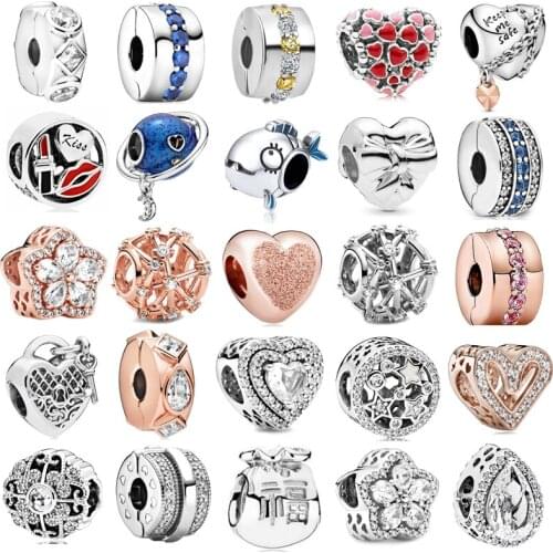 New fashion charm original shark key lock beads suitable for Pandora lady bracelet necklace jewelry accessories DIY