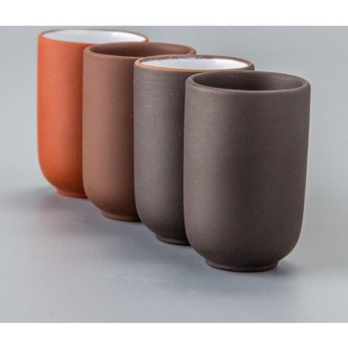 Tea Cups Purple Clay Zisha Teaware Tea Set Water Cup Single Cup TeaSet Handmade Teacups Scent Cup