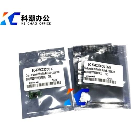 KECHAO Drum chip Compatible for Konica Minolta BHC220 C280 C360 C7722 C7728 copier parts KMCY