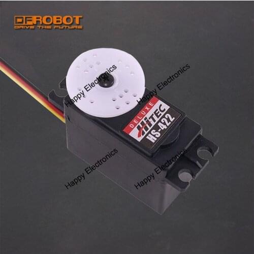 DFRobot 100% Genuine Hitec HS422 standard Servo, 4.8~6V 4.1kg/cm 0.16sec/60degrees for Robot gripper PTZ and other projects