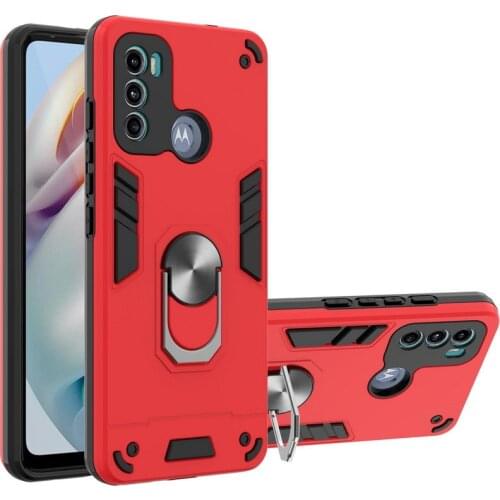Hybrid Phone Case For Moto G60 G50 G30 G20 G10 G100 G Stylus 2021 E7 Power G8 Power Plus Play One Hyper Stand Holder Ring Cover